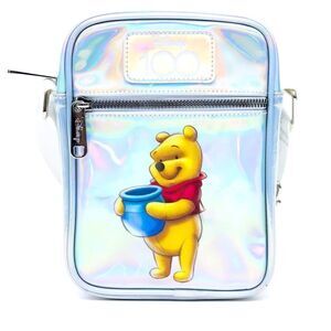 Disney 100 Winnie The Pooh Pose Iridescent Holographic, Oil Slick Vegan Leather